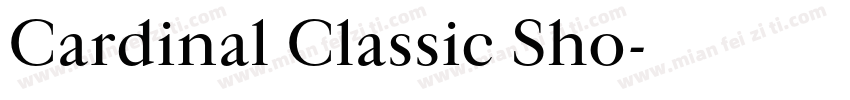 Cardinal Classic Sho字体转换